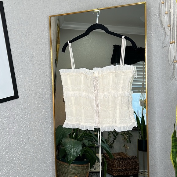 HOUSE OF CB 'Lula' Ivory Sequin Pleat Corset NWOT - Picture 7 of 9